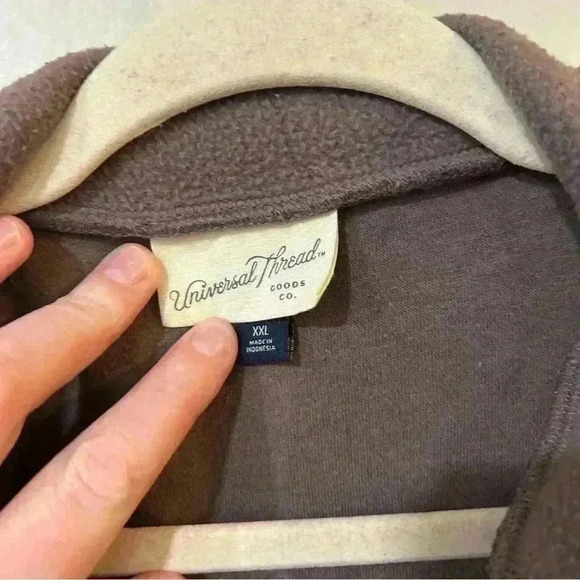 Universal Thread Quarter Zip Pullover Brown Long Sleeve Women’s Sweater Size XXL - Picture 2 of 4